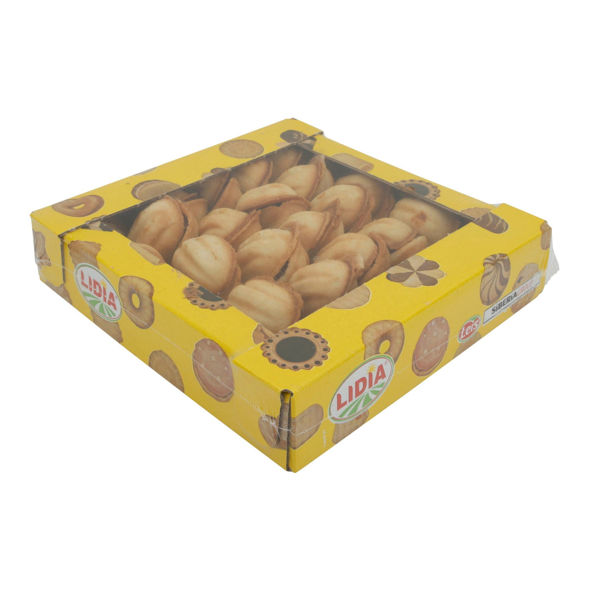 Gebäck Lidia „Oreschki“ | Klassische russische Kekse | Mit gezuckerter Kondensmilchfüllung | 600 g