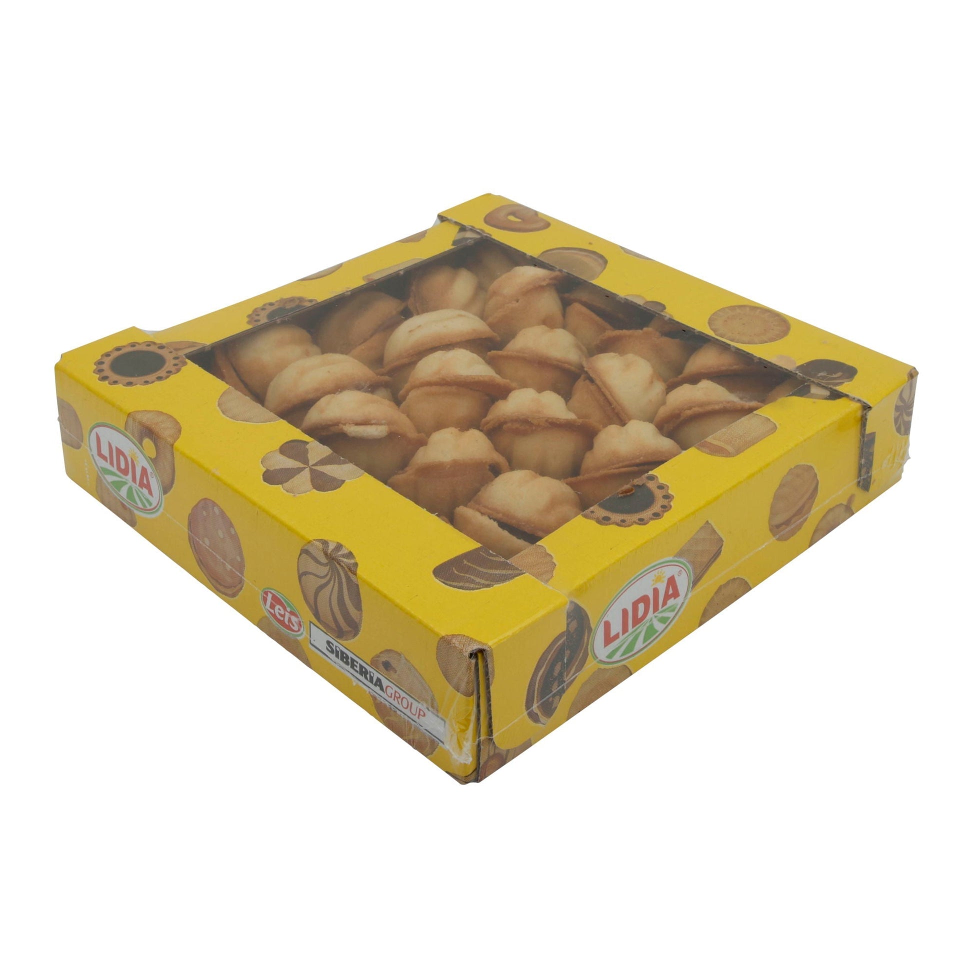 Gebäck Lidia „Oreschki“ | Klassische russische Kekse | Mit gezuckerter Kondensmilchfüllung | 600 g LIDIA