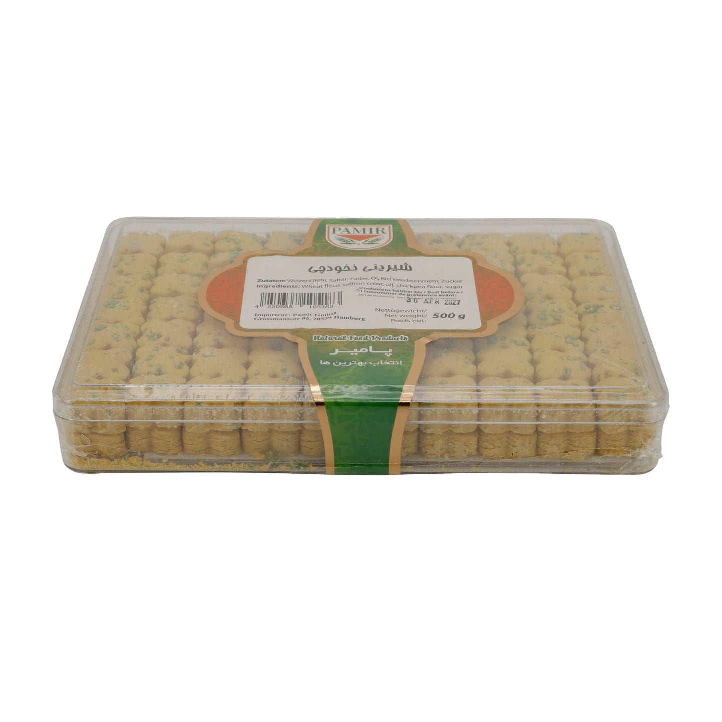 Gebäck Pamir | Shirini Nokhodchi | Mit Safran | 500g