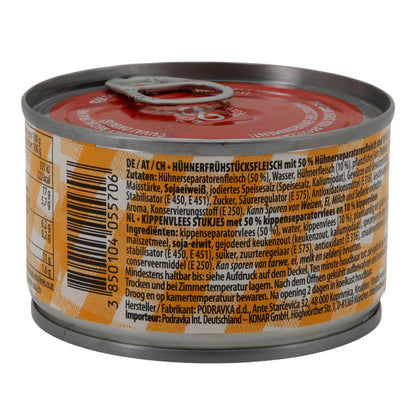 Carne per colazione di pollo in scatola Podravka | Scatola | Tenero con proteine di soia | 150 g