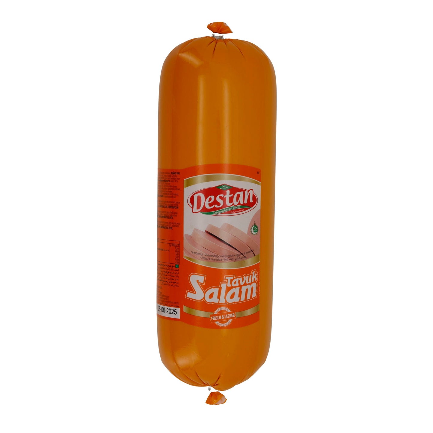 Geflügelsalami Destan Tavuk Salam | Feine Geflügelsalami | Für vielseitigen Genuss | 1,6 kg
