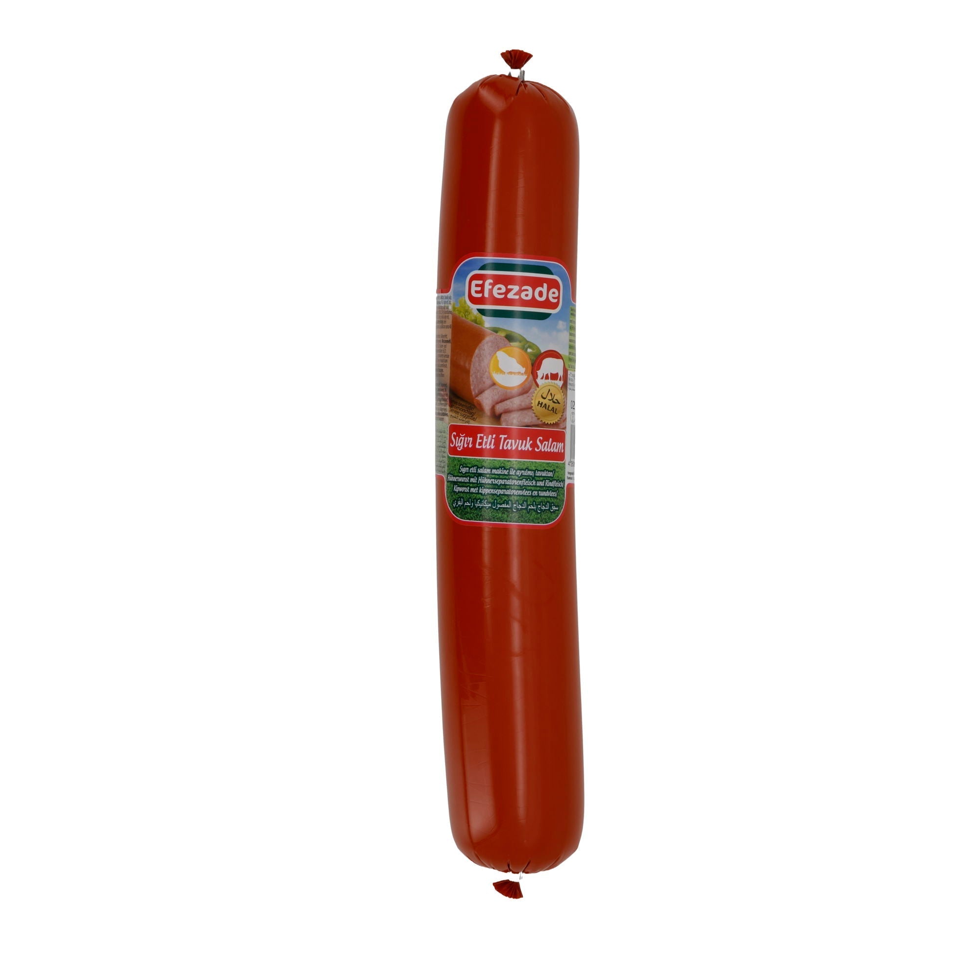 Geflügelsalami Efezade Sığır Etli Tavuk Salam | Salam | Halal, aus Rind- und Hähnchenfleisch | 800 g Rolle EFEZADE