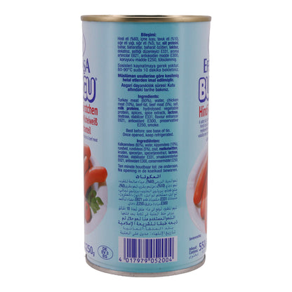 Geflügelworstjes Efepasa Burcu | Kalkoen-Kip Worst | Worstjes | 6 stuks, in eigen vel, met melkwei & rundvleesdeel | 550 g