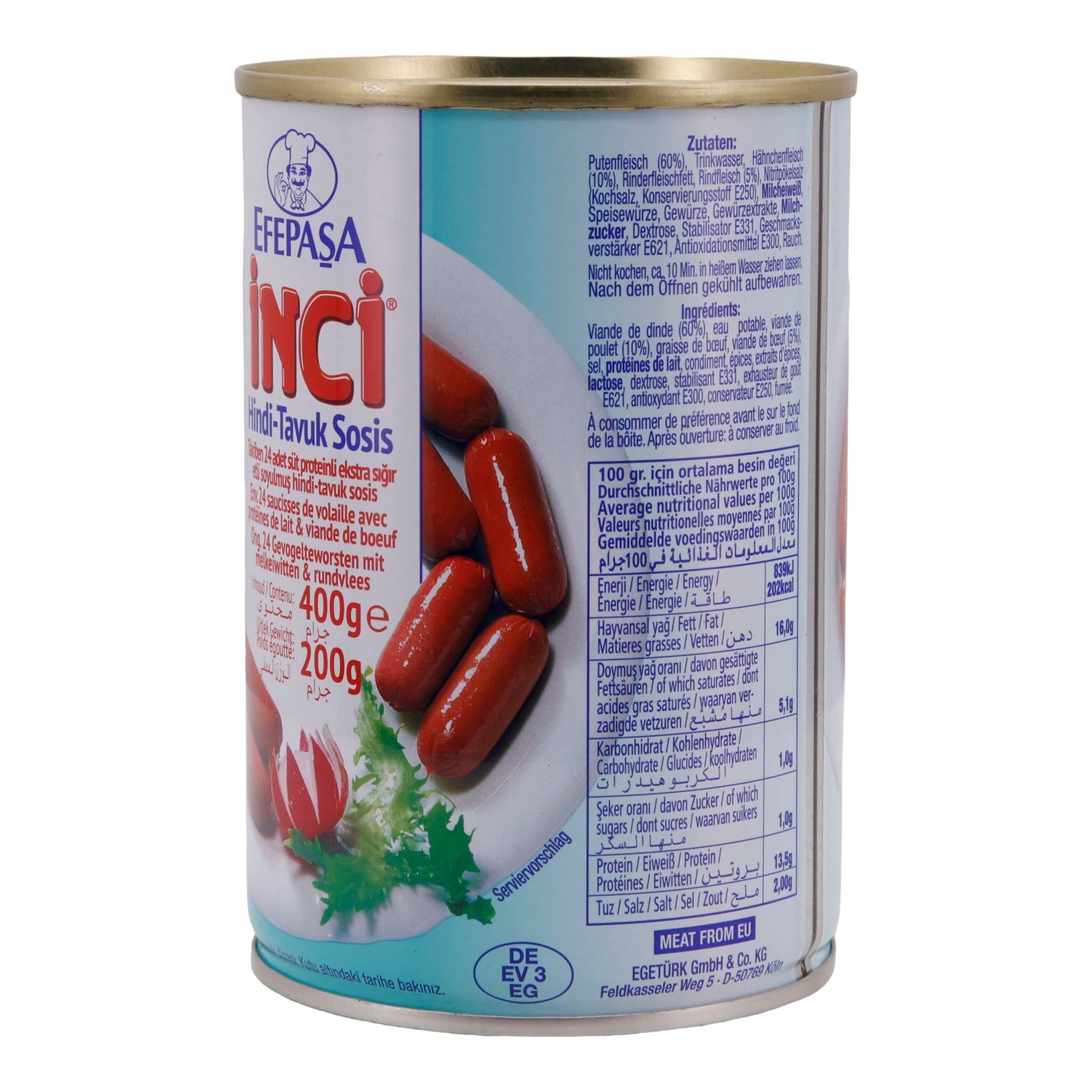 Geflügelworstjes Efepasa INCI | Cocktailworstjes | Ca. 24 stuks | 400 g