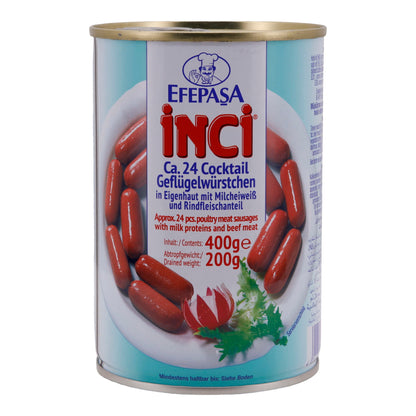 Geflügelworstjes Efepasa INCI | Cocktailworstjes | Ca. 24 stuks | 400 g