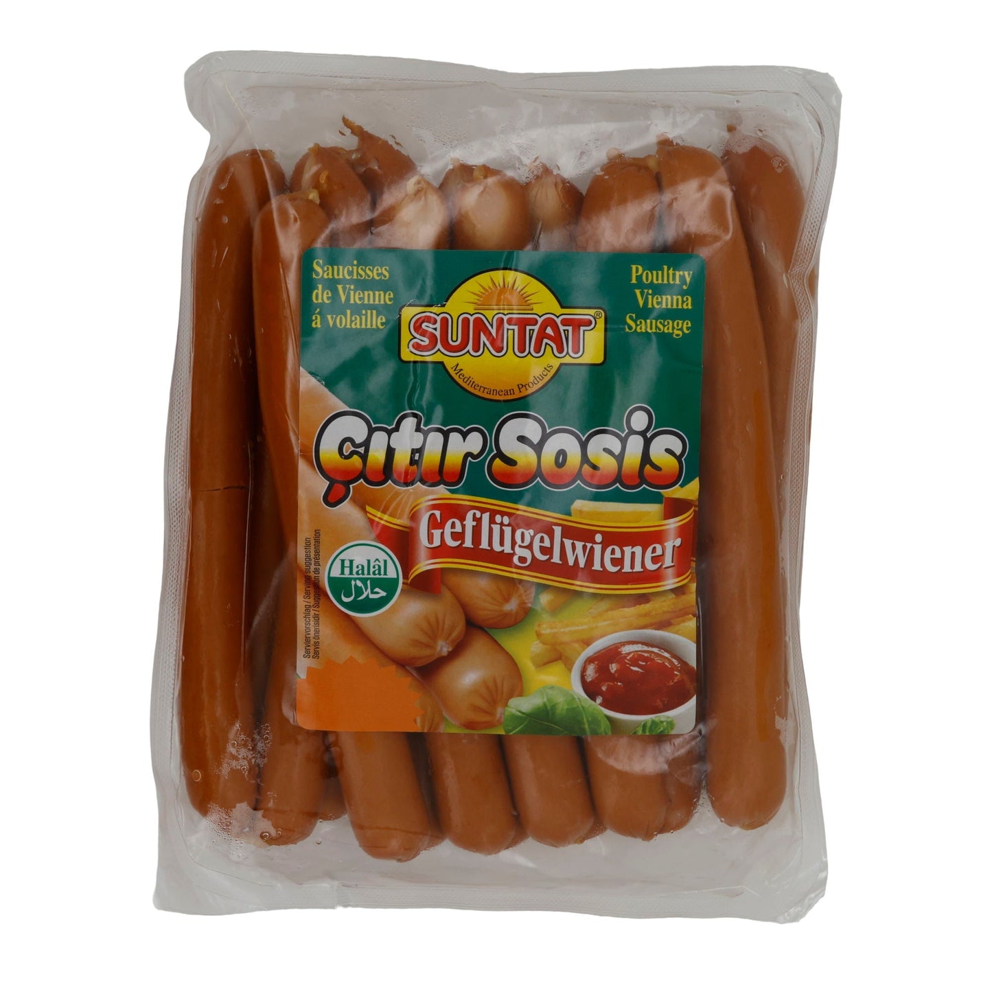 Geflügelwürstchen Suntat | Çıtır Sosis | Halal, vielseitig | 700 g SUNTAT