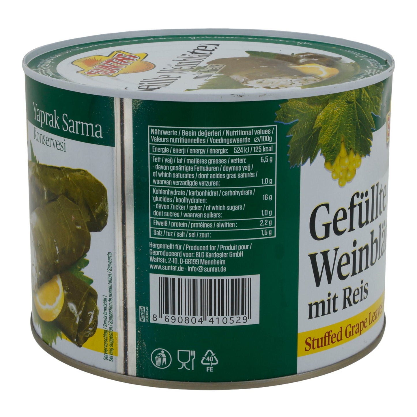 Foglie di vite ripiene Suntat | Verdure | Yaprak Sarma | 2 kg