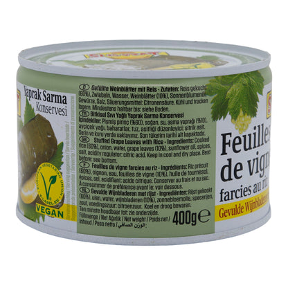 Foglie di vite ripiene Suntat | Con riso | Yaprak Sarma, pronte da servire | 400 g