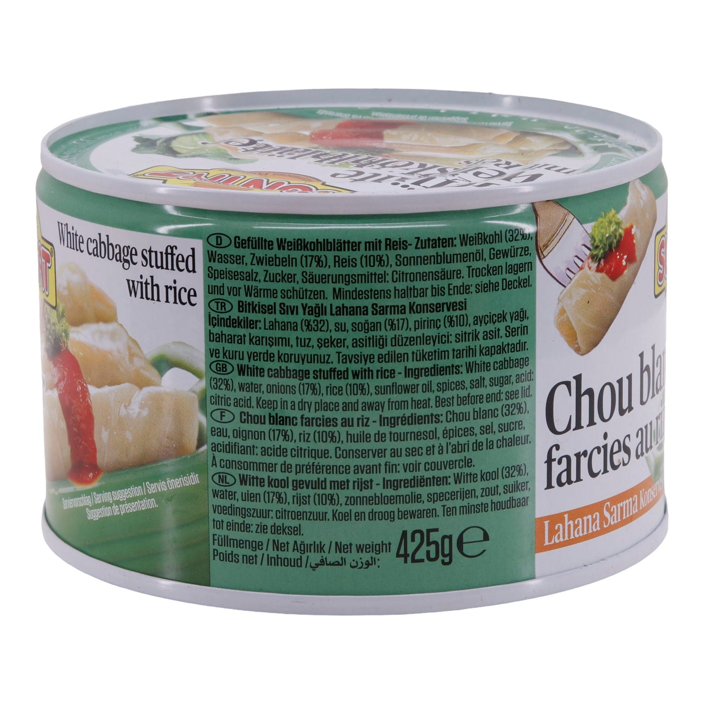 Foglie di cavolo bianco ripiene Suntat | Verdure | Lahana Sarma Konservesi | 425 g