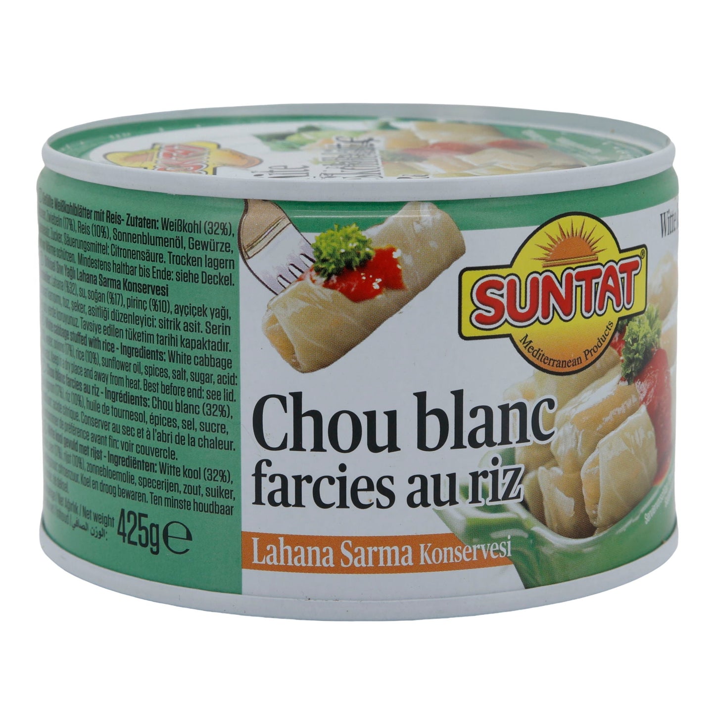 Foglie di cavolo bianco ripiene Suntat | Verdure | Lahana Sarma Konservesi | 425 g
