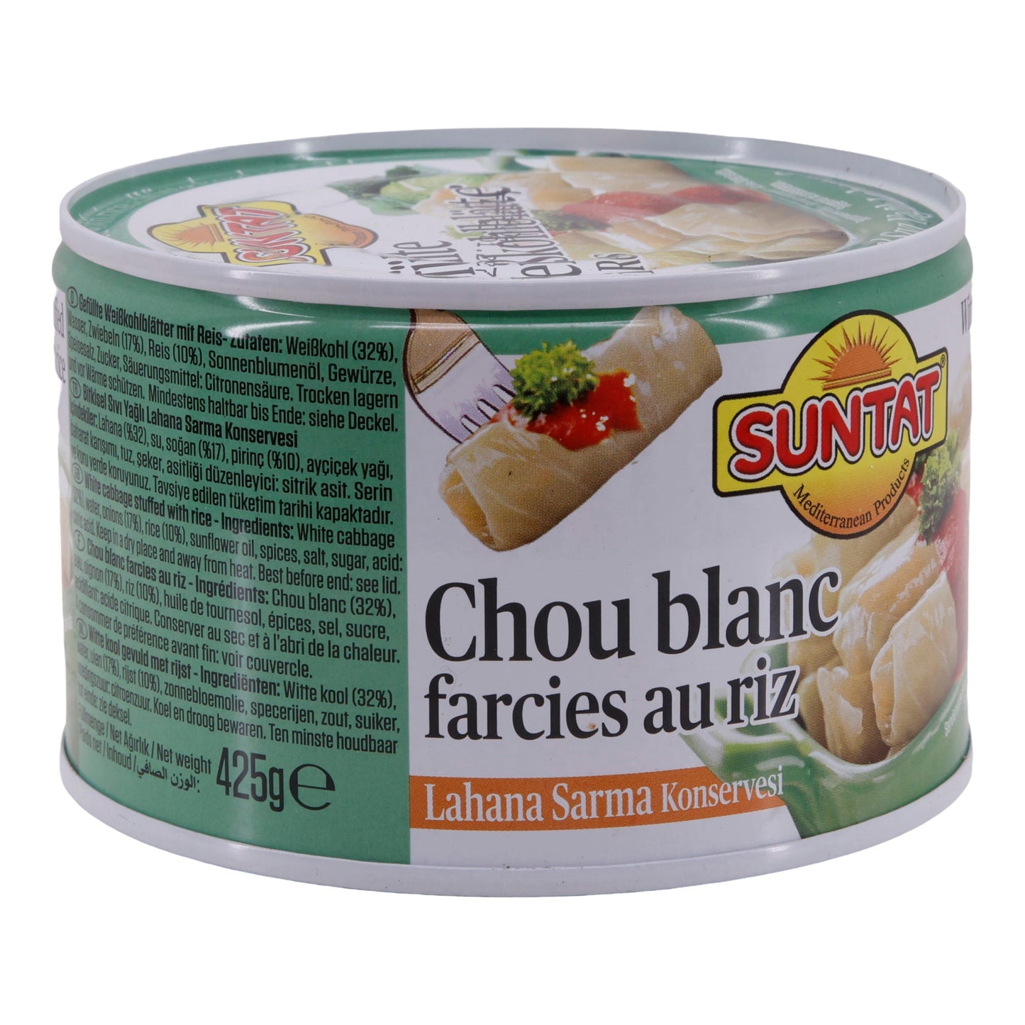 Foglie di cavolo bianco ripiene Suntat | Verdure | Lahana Sarma Konservesi | 425 g