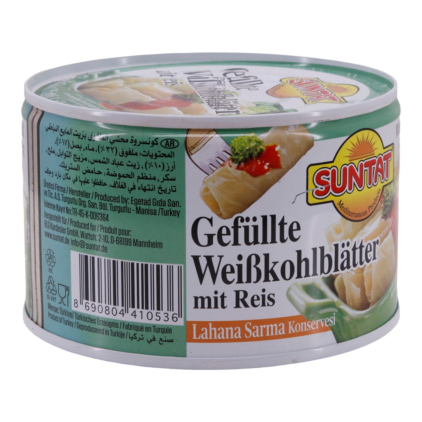 Foglie di cavolo bianco ripiene Suntat | Verdure | Lahana Sarma Konservesi | 425 g