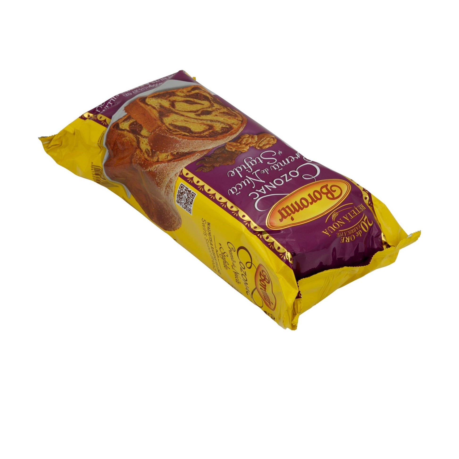 Gefülltes süßes Brot Boromir Cozonac Crema de Nuca și Stafide | Walnüsse & Rosinen | 450 g BOROMIR