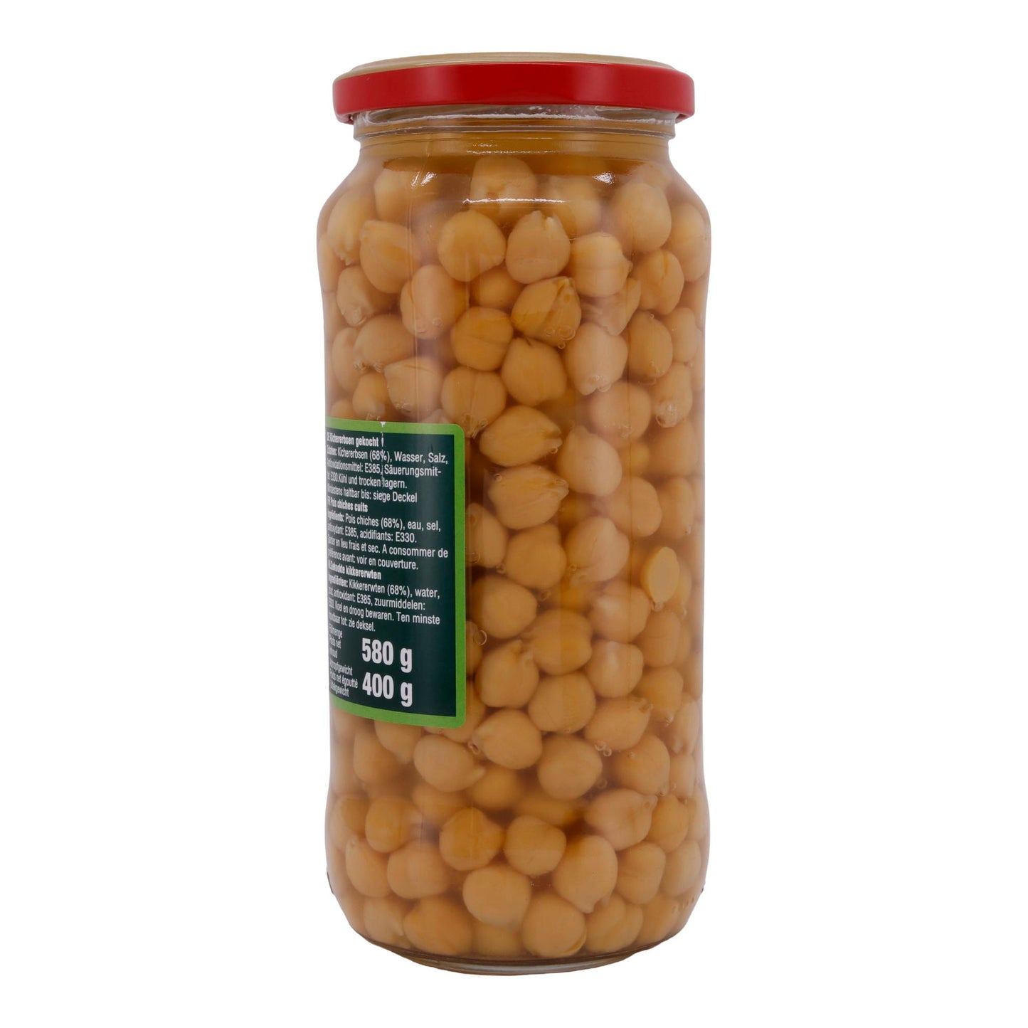 Gekochte kikkererwten Dere | In pekel | 580 g (uitgelekt gewicht 400 g)