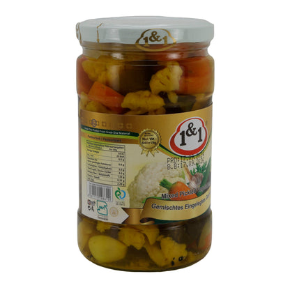 Gemischtes Gemüse 1&1 | Mixed Pickled Vegetables | Aromatisch eingelegt | 640 g