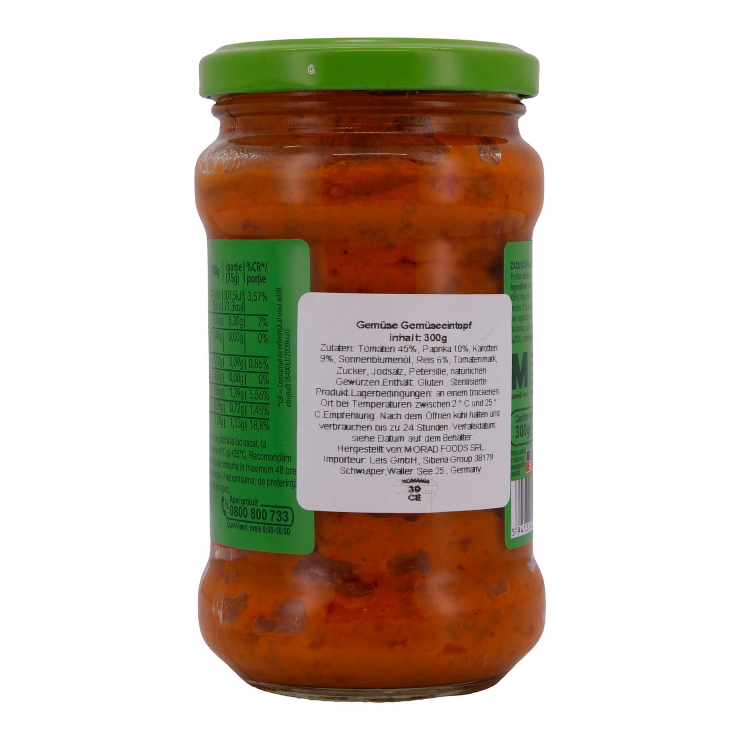Gemüsecreme Mandy Foods Zacuscă Picantă | Pikant | Aus Auberginen und Paprika | 300 g
