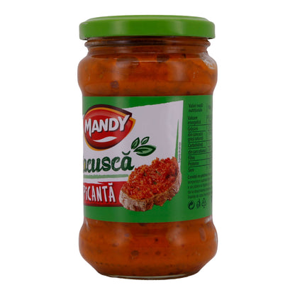 Gemüsecreme Mandy Foods Zacuscă Picantă | Pikant | Aus Auberginen und Paprika | 300 g