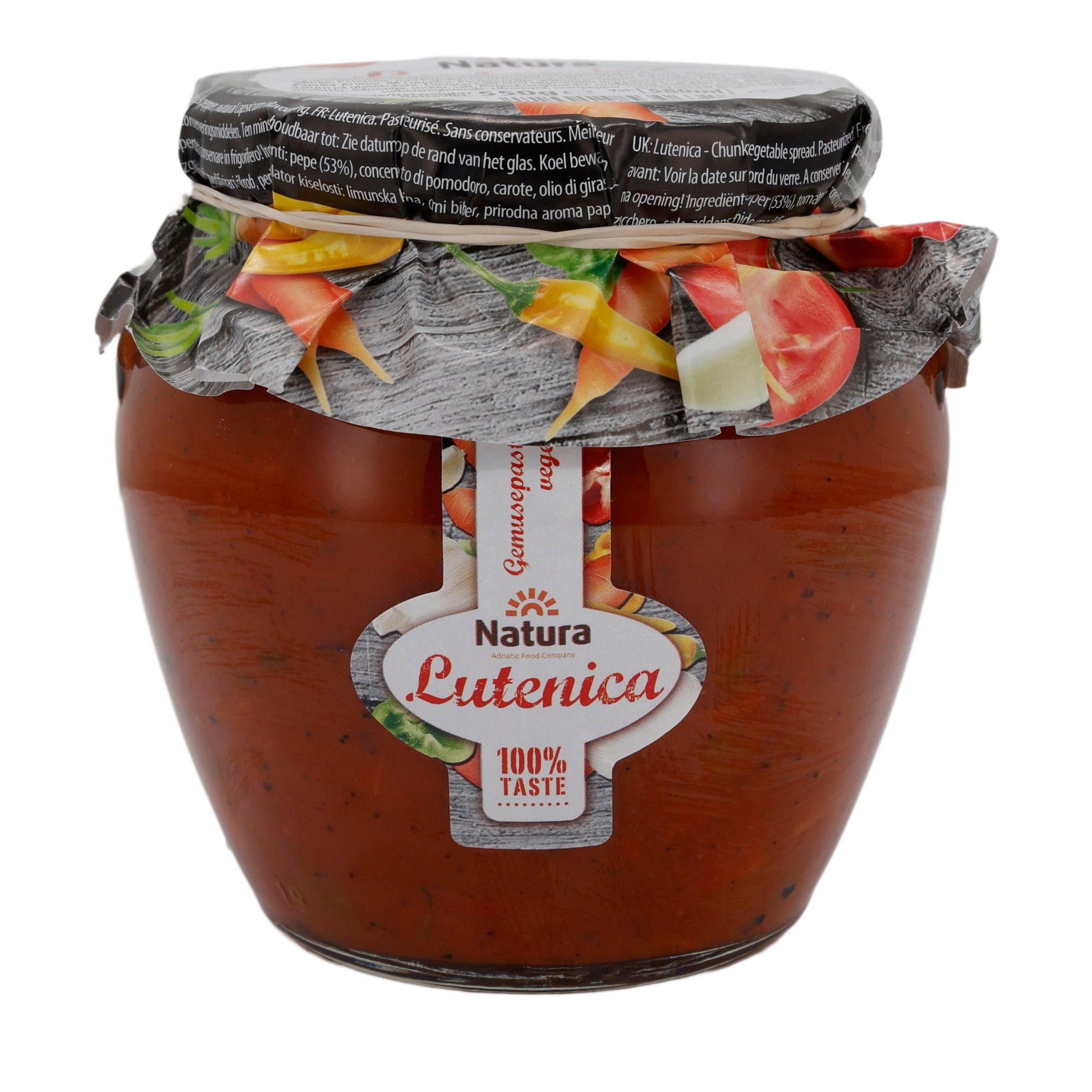 Gemüsepaste Natura | Lutenica | Würzig, Balkan - Art | 550 g Glas - Taste Your World