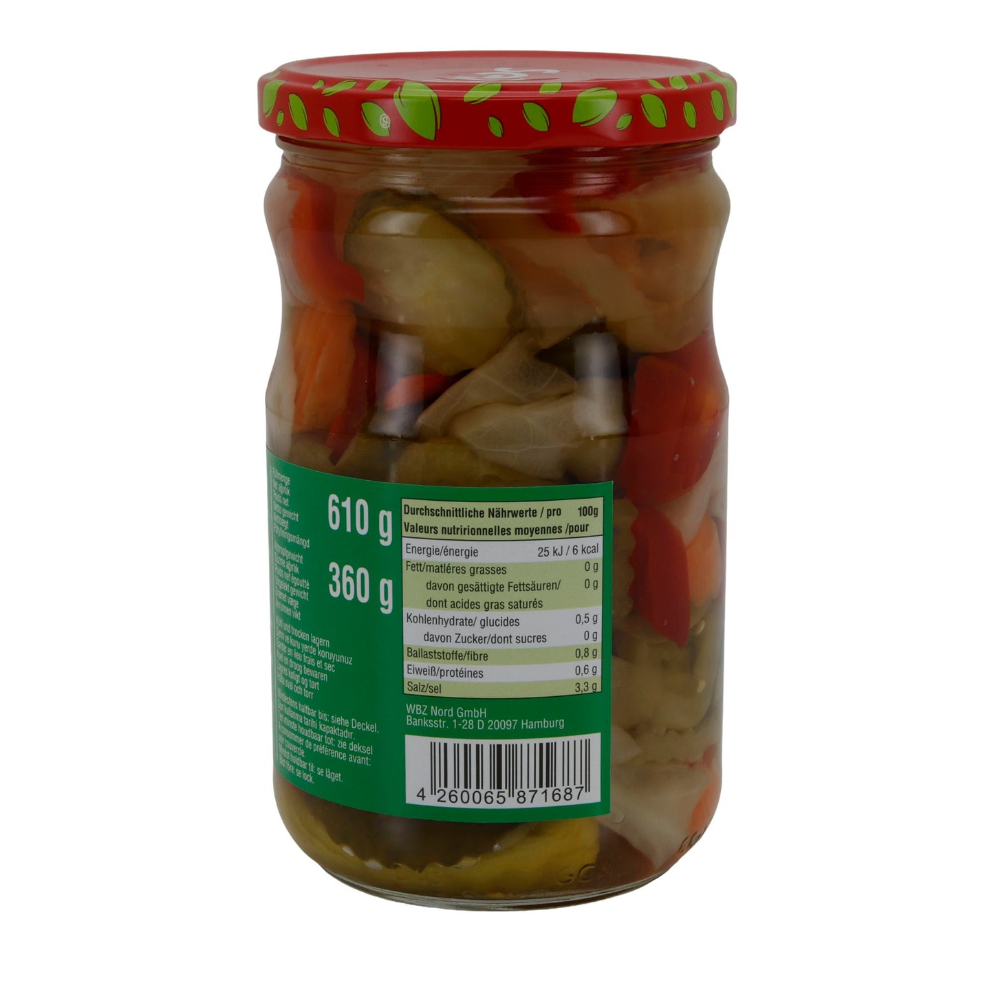 Groentevariëteit Selin Türlü Turşu | Ingelegde Groenten | Kleurrijke Variëteit voor Hartige Genot | 610 g Glas