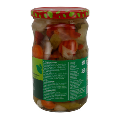 Groentevariëteit Selin Türlü Turşu | Ingelegde Groenten | Kleurrijke Variëteit voor Hartige Genot | 610 g Glas