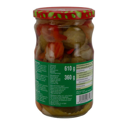 Groentevariëteit Selin Türlü Turşu | Ingelegde Groenten | Kleurrijke Variëteit voor Hartige Genot | 610 g Glas
