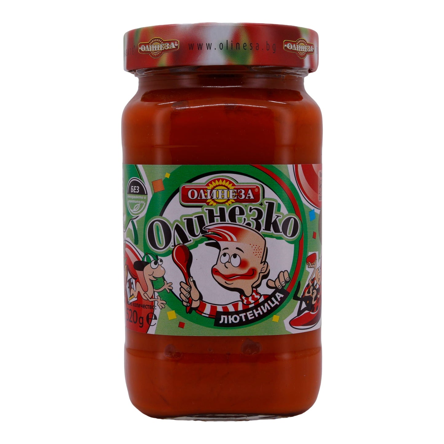 Preparazione di verdure Olinesa Ljutenica | in stile fatto in casa | Preparazione tradizionale di verdure dolci | 520 g