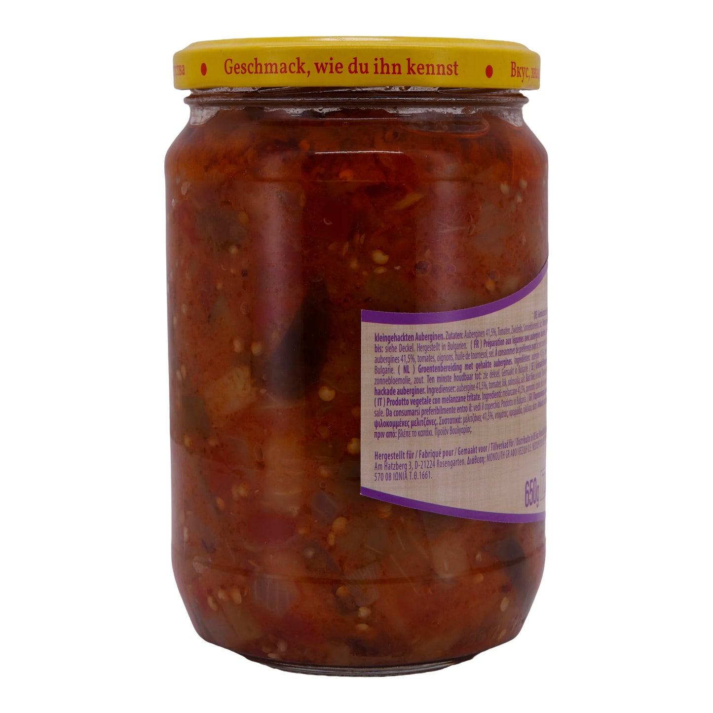 Gemüsezubereitung Steinhauer | Mit Auberginen | Vegan & vielseitig | 650 g