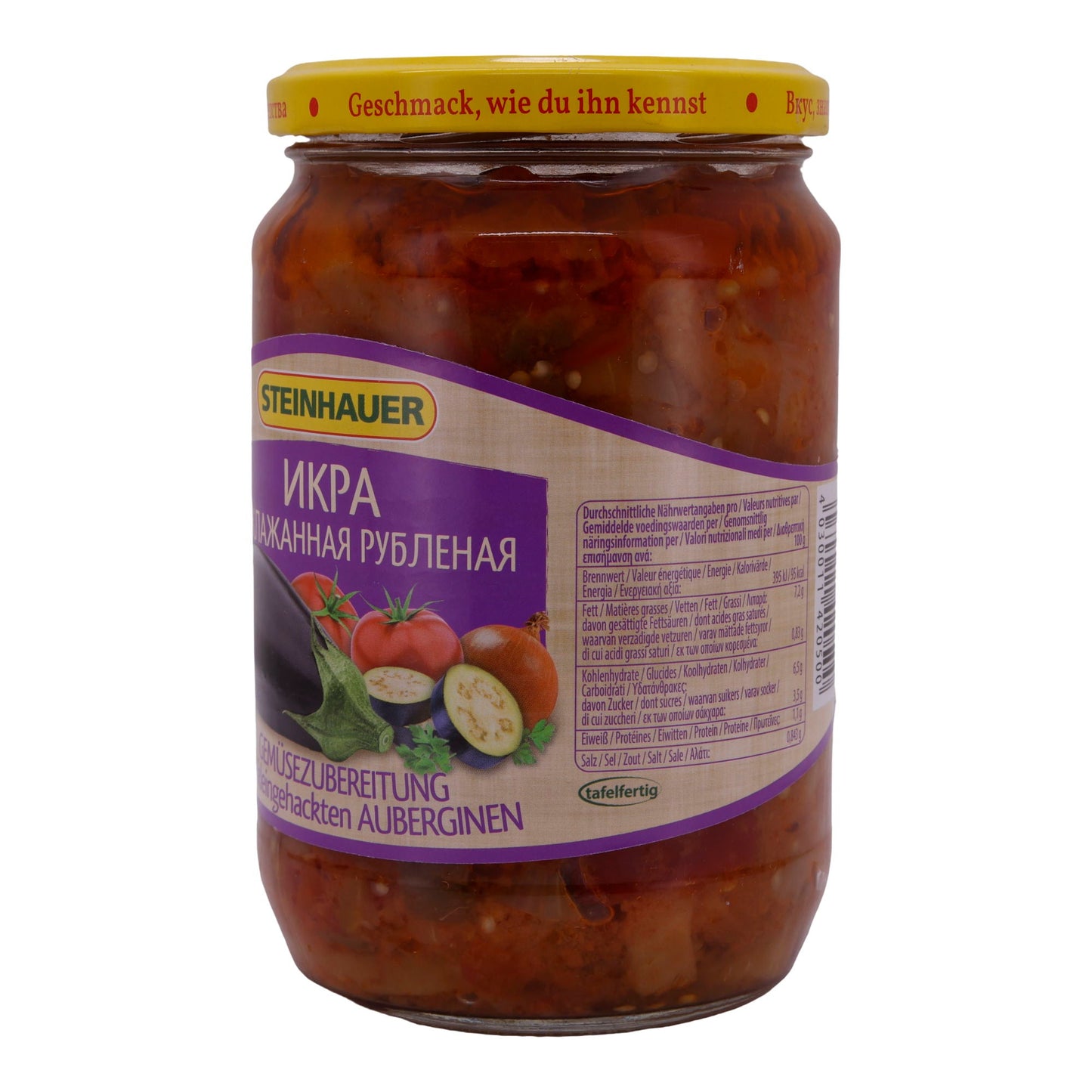 Gemüsezubereitung Steinhauer | Mit Auberginen | Vegan & vielseitig | 650 g