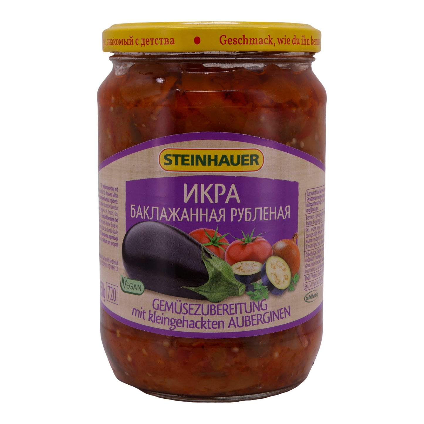 Gemüsezubereitung Steinhauer | Mit Auberginen | Vegan & vielseitig | 650 g