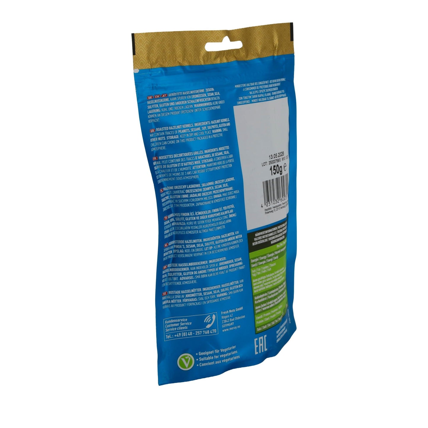 Geröstete Haselnusskerne Meray | Nüsse | 150 g