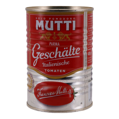Geschilde tomaten Mutti | Zonrijp | Authentieke smaak uit Italië | 400 g