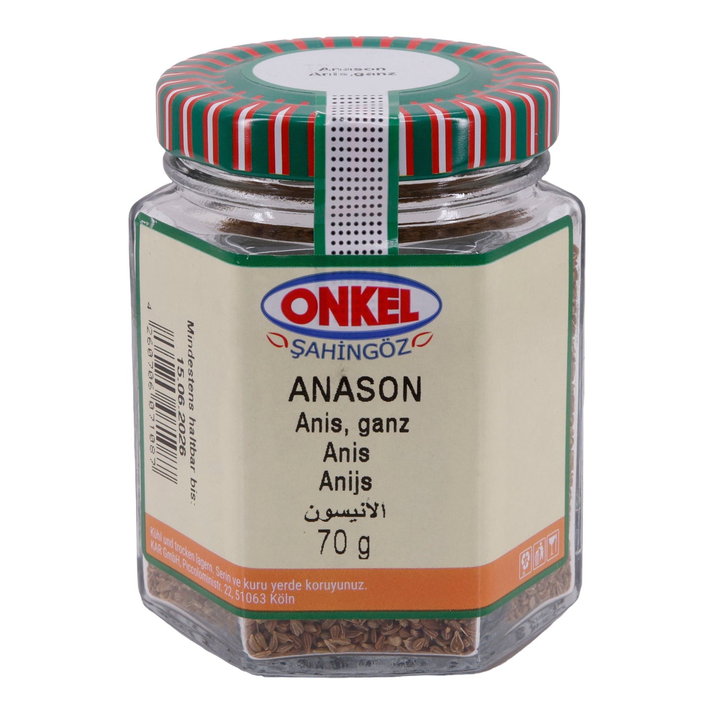 Gewürz Onkel Şahingöz Anason | Anis ganz | 70 g