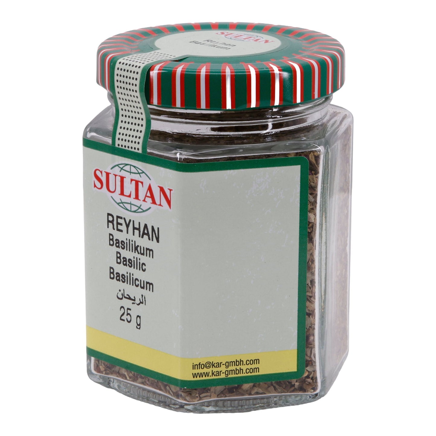 Sultan Basil - Dried Basil, 25 g glass 