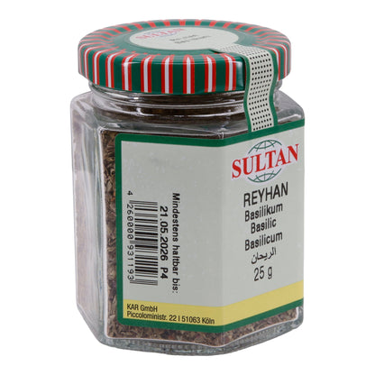 Sultan Basil - Dried Basil, 25 g glass 
