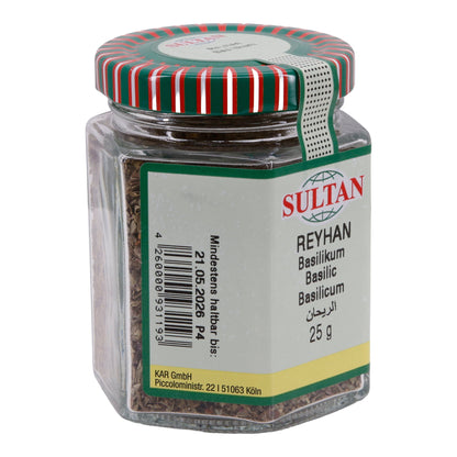 Sultan Basil - Dried Basil, 25 g glass 