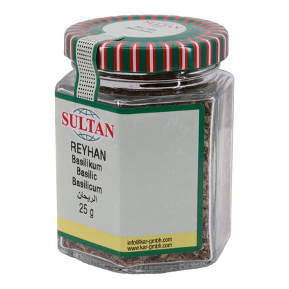 Sultan Basil - Dried Basil, 25 g glass 