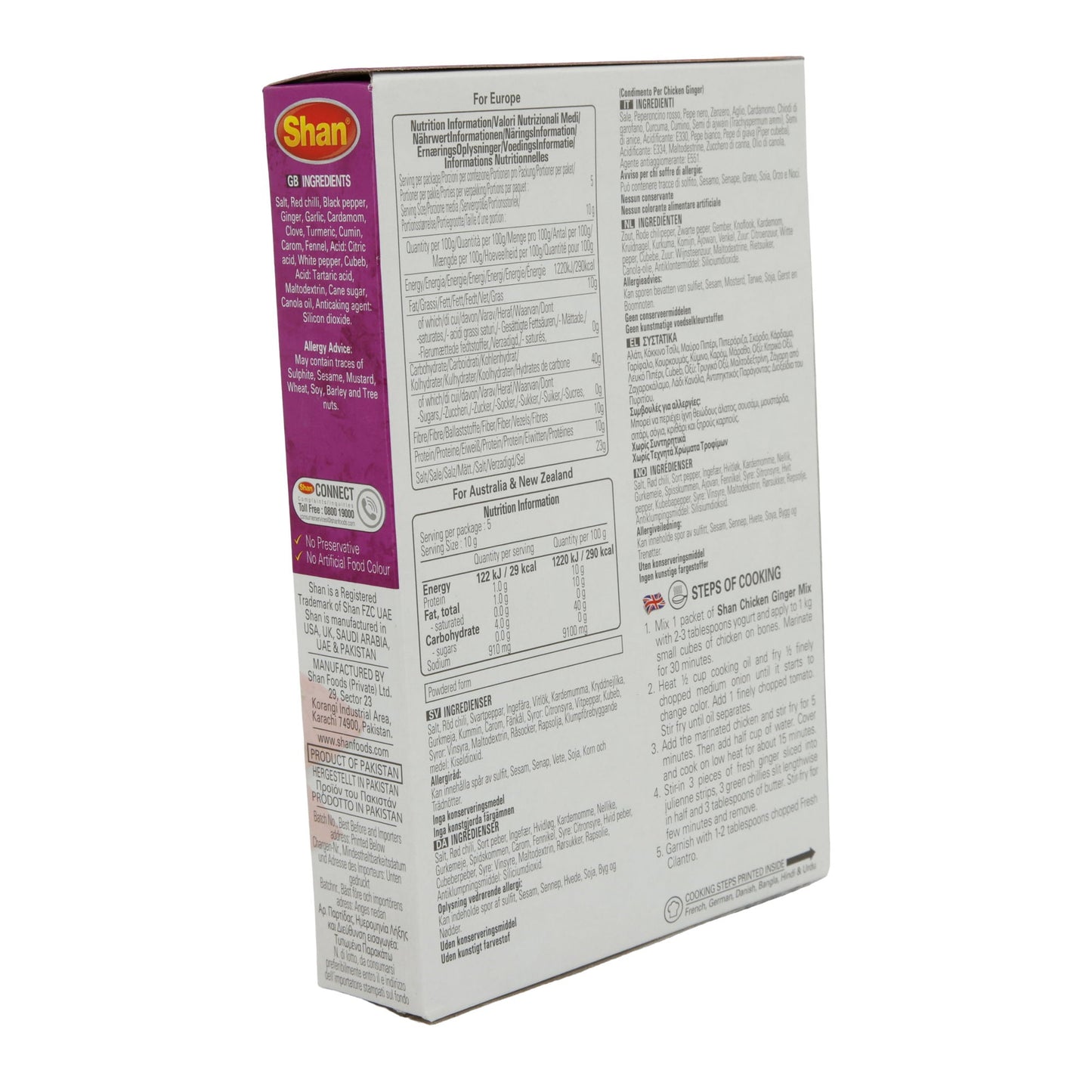 Kruidmengsel Shan | Kip Gember | Pittig, voor kip in gembersaus | 50 g