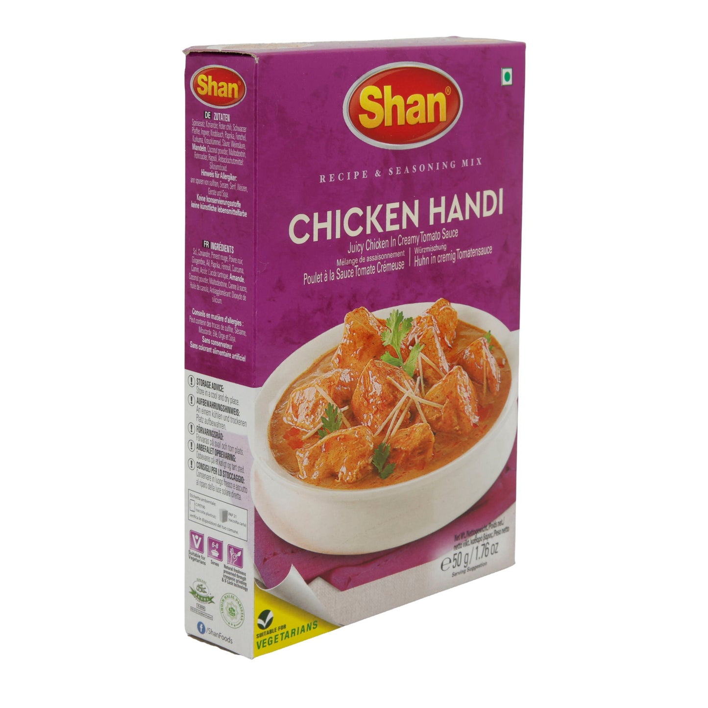 Kruidenmix Shan | Chicken Handi | Aromatisch, voor romige tomatensaus | 50 g