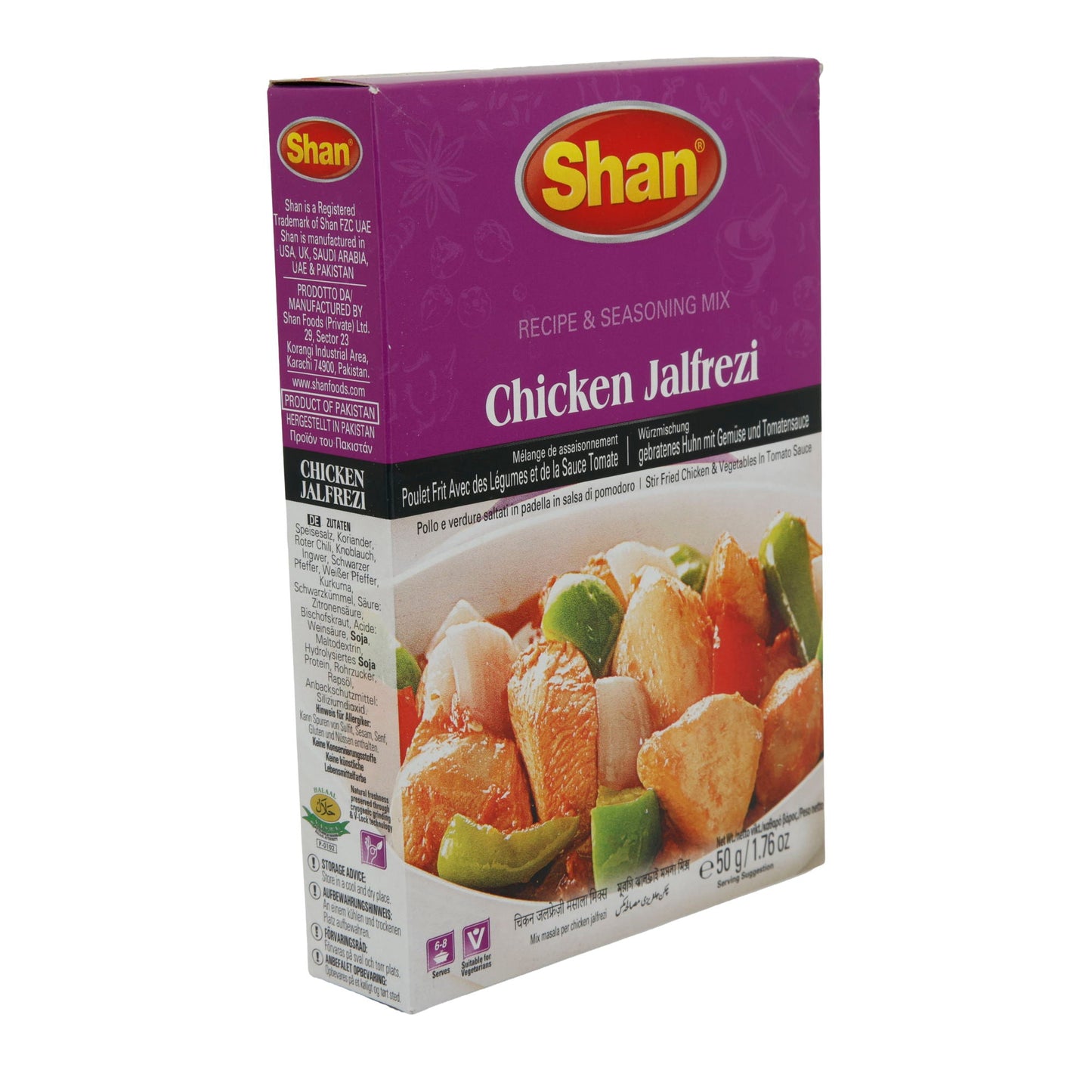 Kruidmengsel Shan | Chicken Jalfrezi | Authentiek kruidenmengsel voor pittige Aziatische gerechten | 50 g
