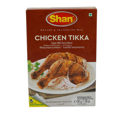 Miscela di spezie Shan | Chicken Tikka | Miscela di spezie Super-BBQ per pollo alla griglia | 50 g