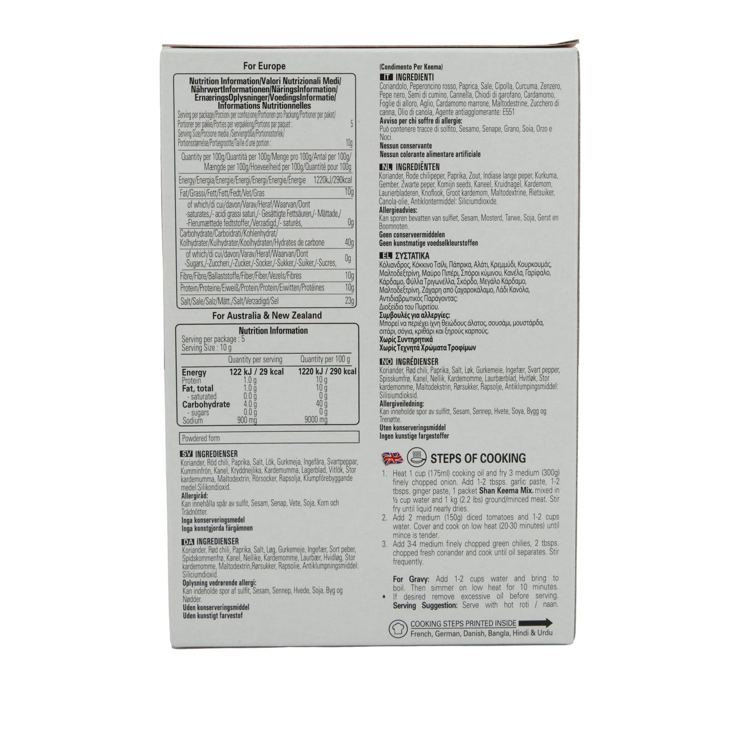 Baharat Karışımı Shan | Keema | Lezzetli kızarmış kıyma için | 50 g