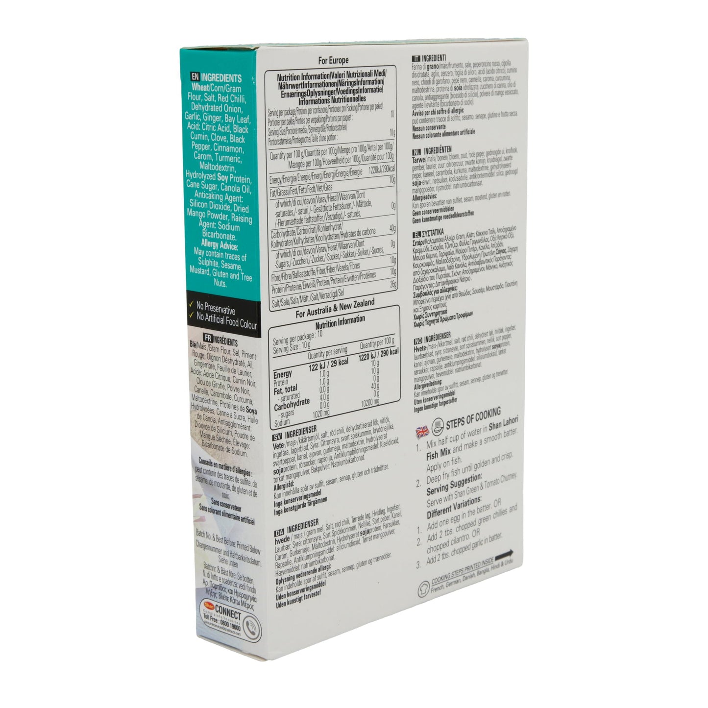 Kruidenmix Shan | Lahori Fish | Voor gepaneerde vis | 100 g