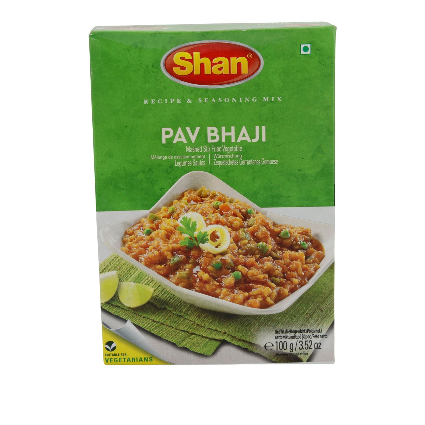 Kruidenmix Shan | Pav Bhaji | Voor geplette, gebakken groenten | 100 g