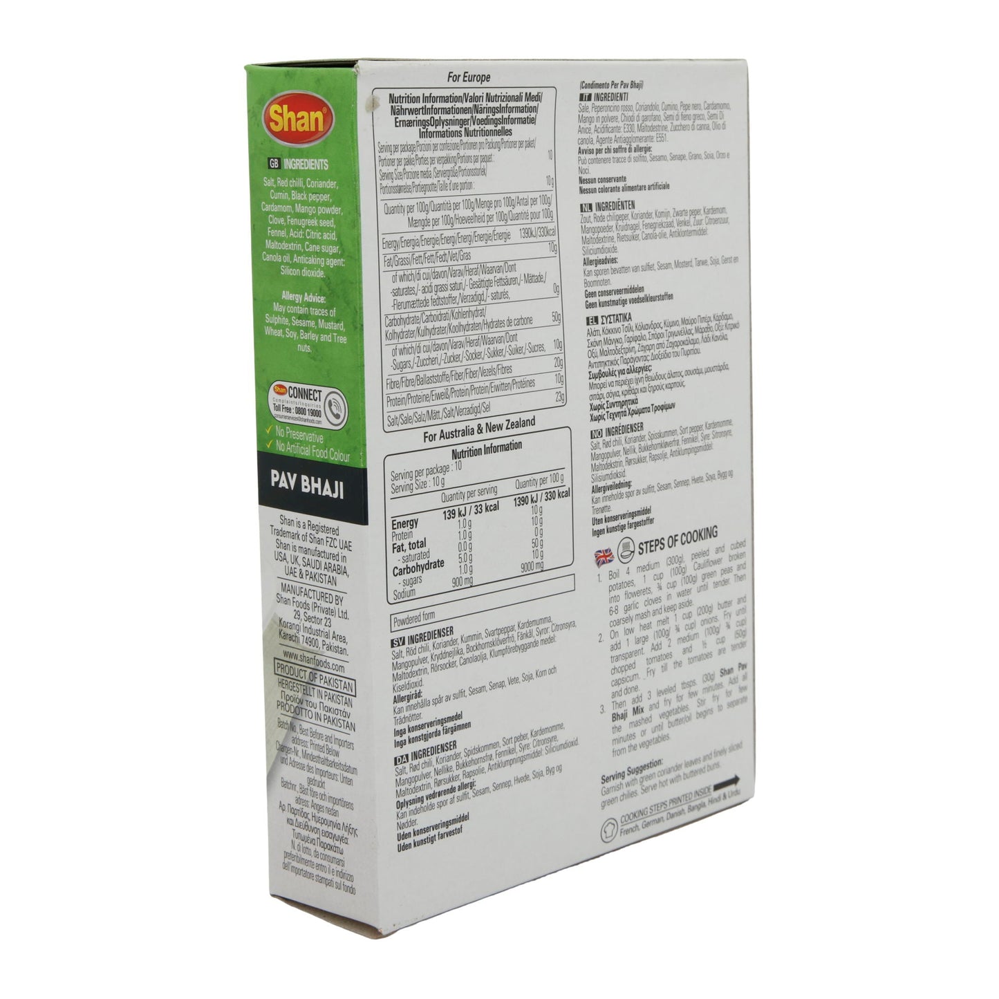 Kruidenmix Shan | Pav Bhaji | Voor geplette, gebakken groenten | 100 g