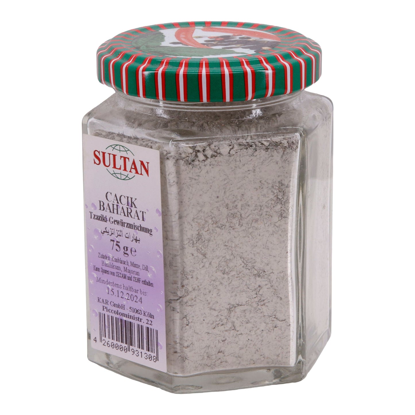 Sultan Tzaziki Spice Mix - Cacik Baharat, 75 g jar 