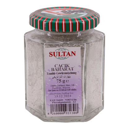 Sultan Tzaziki Spice Mix - Cacik Baharat, 75 g jar 