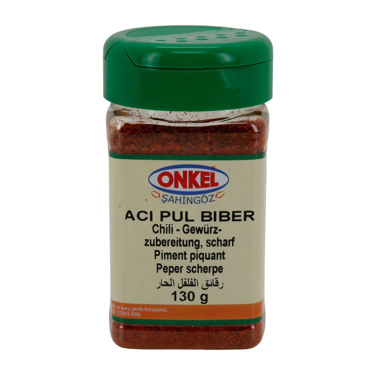 Gewürzzubereitung Onkel Acı Pul Biber | Gewürz | Scharfe Chili-Gewürzzubereitung | 130 g ONKEL