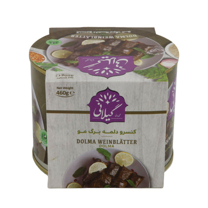 Gilani Dolma Weinblätter | Gefüllte Weinblätter mit Soja & Erbsen | 460 g | Orientalische Spezialität
