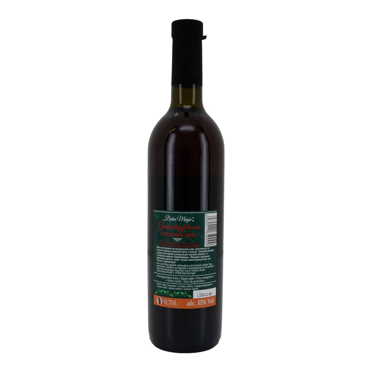Granatapfelwein Baku Magic | Fruchtwein | aus Aserbaidschan | 0,75 l Flasche Baku Magic