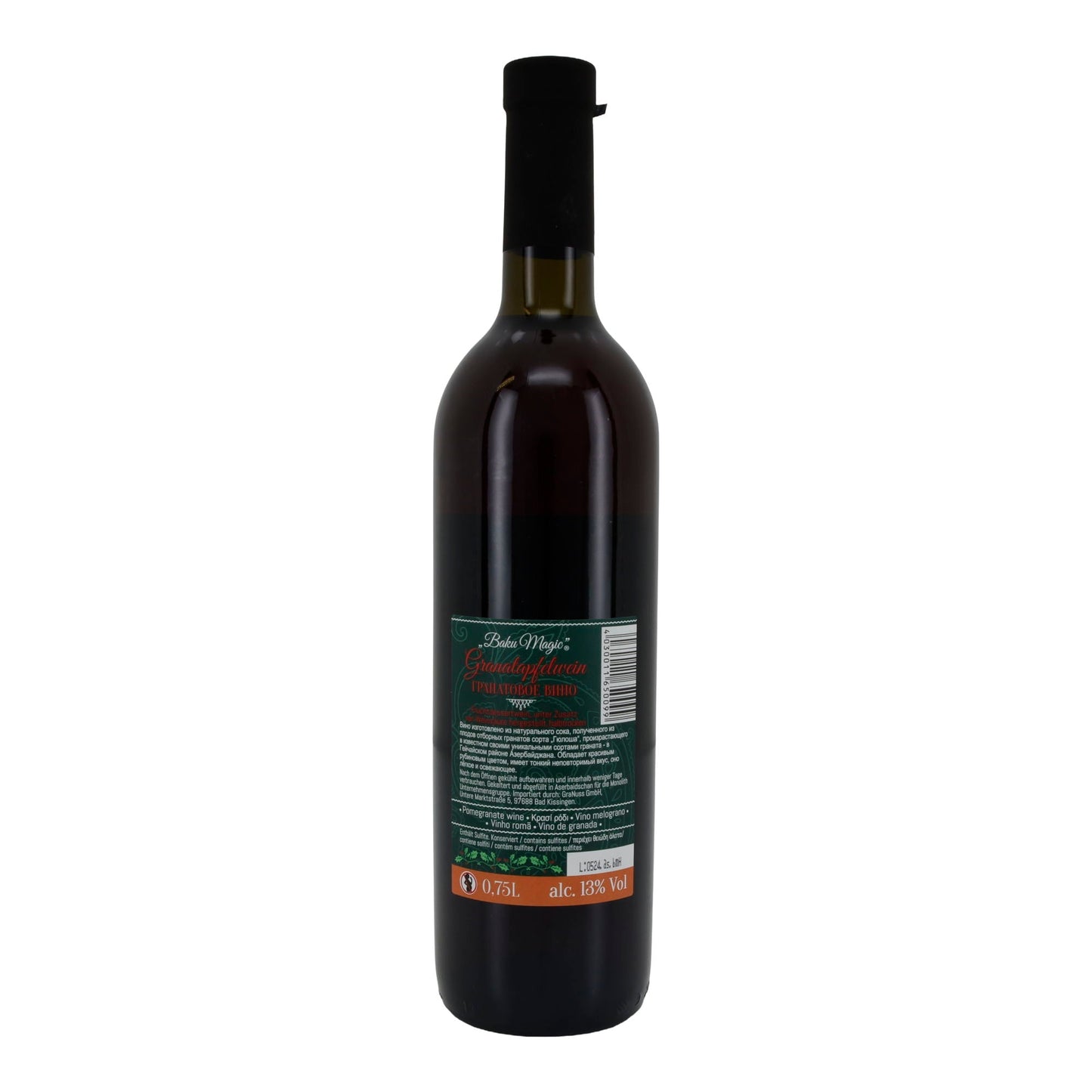 Granatapfelwein Baku Magic | Fruchtwein | aus Aserbaidschan | 0,75 l Flasche Baku Magic